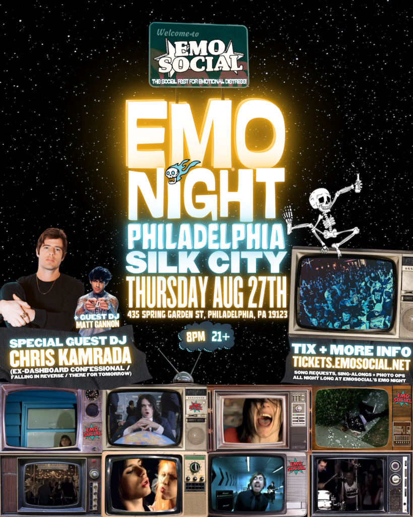 Emo Social - Thursday, August 27 at 8:00 PM at Silk City Diner in Northern Liberties, Philadelphia